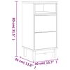 vidaXL Bedside Cabinet "FLAM" 40x35x80 cm Solid Wood Pine