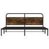 vidaXL Metal Bed Frame without Mattress Smoked Oak 180x200 cm Super King