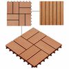 vidaXL Decking Tile 11 pcs Teak 30 x 30 cm WPC