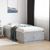 vidaXL Bed Frame with LED without Mattress Concrete Grey 75x190 cm Small Single
