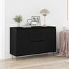 vidaXL Sideboard Black Oak 101.5 x 35 x 70 cm Engineered Wood