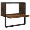 vidaXL 6 Piece Wall Shelf Set with Bars Smoked Oak Engineered Wood