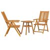 vidaXL Garden Dining Set 3 pcs Brown Solid Acacia Wood