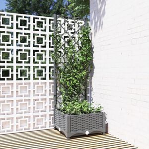 vidaXL Garden Planter Light Grey 40 x 40 x 121.5 cm