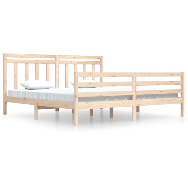 vidaXL Bed Frame without Mattress 200x200 cm Solid Wood