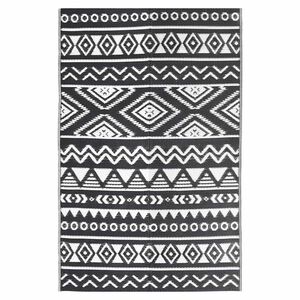vidaXL Outdoor Rug ARAKIL Black 190x290 cm PP
