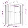 vidaXL Garden Shed Grey 126x97.5x177 cm Galvanised Steel