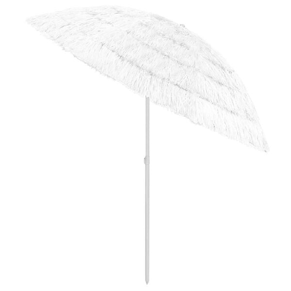 vidaXL Hawaii Beach Parasol White 240 cm