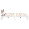 vidaXL Bed Frame with Headboard White 140 x 200 cm Solid Pine Wood