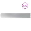 vidaXL Lawn Edging 50 pcs 15 x 103 cm Galvanised Steel Silver