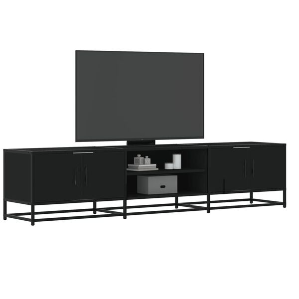 vidaXL TV Cabinet Black 180x35x41 cm Engineered Wood