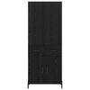 vidaXL Highboard Black Oak 69.5 x 34 x 180 cm Engineered Wood