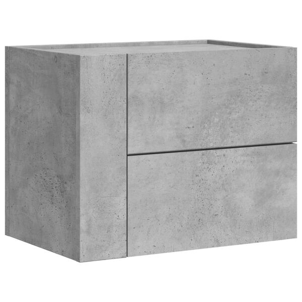 vidaXL Wall-mounted Bedside Cabinet Concrete Grey 45x30x35 cm