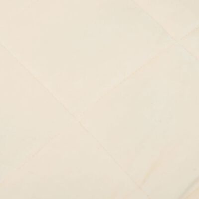 vidaXL Weighted Blanket Light Cream 138x200 cm Single 6 kg Fabric