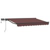 vidaXL Manual Awning Frame with LEDs Brown and Anthracite 2.5 x 2 m