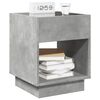 vidaXL Bedside Table with Infinity LED Concrete Grey 40x40x50 cm