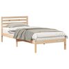 vidaXL Bed Frame with Headboard Brown 80 x 220 cm Solid Pine Wood
