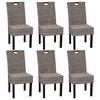 vidaXL Dining Chair 6 pcs Kubu Rattan Mango Wood
