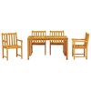 vidaXL Garden Dining Set 5 pcs Brown Solid Acacia Wood