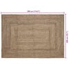 vidaXL Area Rugs Rectangular Natural and Black 200 x 290 cm Jute