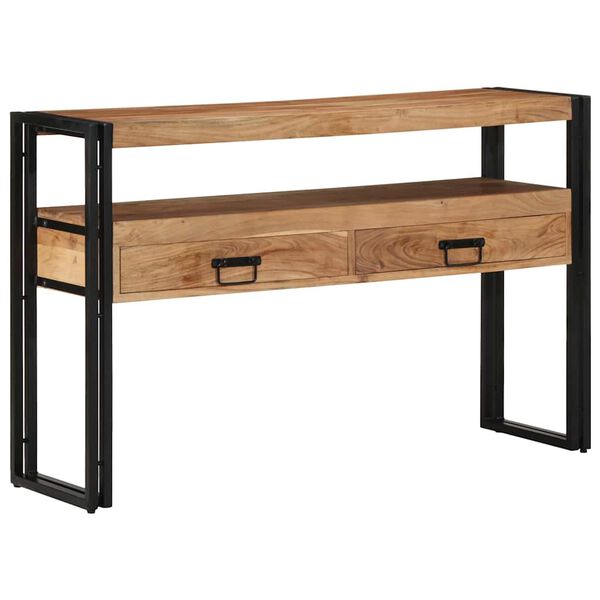 vidaXL Console Table Brown 120 x 33 x 75 cm Solid Acacia Wood