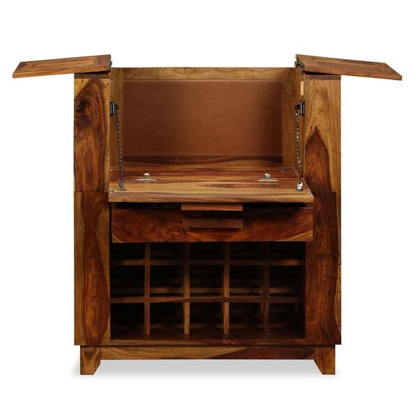 vidaXL Bar Cabinet Solid Acacia Wood 85x40x95 cm