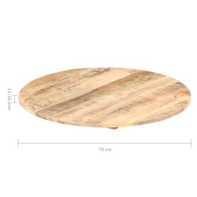 vidaXL Table Top Solid Mango Wood Round 15-16 mm 80 cm