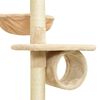 vidaXL Floor to Ceiling Cat Tree Beige 220-240 cm