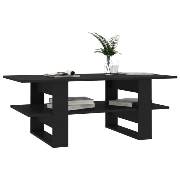 vidaXL Coffee Table Black 110x55x42 cm Engineered Wood