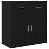 vidaXL Sideboard Black Oak 78 x 38 x 80 cm Engineered Wood