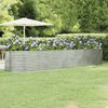 vidaXL Garden Raised Bed Galvanised Steel 396x100x68 cm Silver