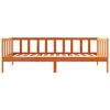vidaXL Bed Frame with Headboard Wax Brown 90 x 190 cm Solid Pine Wood