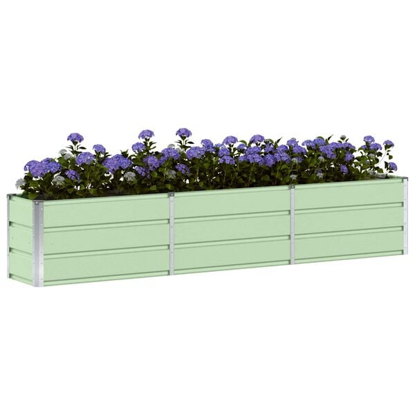 vidaXL Planter Green 240 x 40 x 45 cm Steel