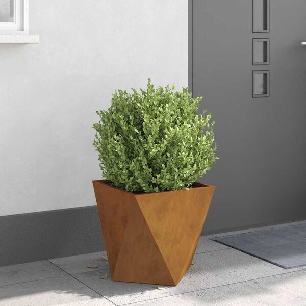 vidaXL Planter 2 pcs Rusty 40 x 40 x 40 cm Weathering Steel