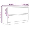 vidaXL TV Cabinet White 80x35x54 cm Engineered Wood