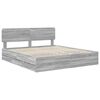 vidaXL Bed Frame with Drawer Grey Sonoma 180 x 200 cm Engineered Wood