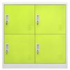 vidaXL Locker Cabinets 5 pcs Light Grey and Green 90x45x92.5 cm Steel