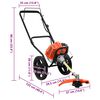 vidaXL Brush Cutter with Wheels Orange 52 cc 1.45 kW