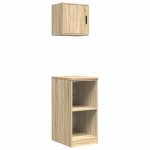 vidaXL Garage Cabinets 2 pcs Sonoma Oak Engineered Wood