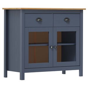 vidaXL Sideboard | Grey and Honey Brown | Solid pine wood | Medium | Sideboard