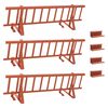 vidaXL Roof Snow Guard Red 300 x 29.5 x 34.5 cm Steel