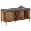 vidaXL Hall Bench with Cushion with Storage Old Wood 100 x 38 x 46 cm