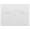 vidaXL 2 Piece Bathroom Furniture Set High Gloss White Engineered Wood