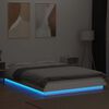 vidaXL Bed Frame with LED Lights without Mattress White 120x190cm
