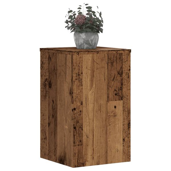 vidaXL Plant Stands 2 pcs Old Wood 30x30x50 cm Engineered wood