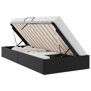 vidaXL Storage Bed with Storage Black 100 x 190 cm Faux leather