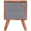 vidaXL Bedside Cabinet Grey 40x30x50 cm Solid Wood