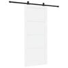 vidaXL Sliding Door White and Black 93 x 211 cm Solid Pine Wood