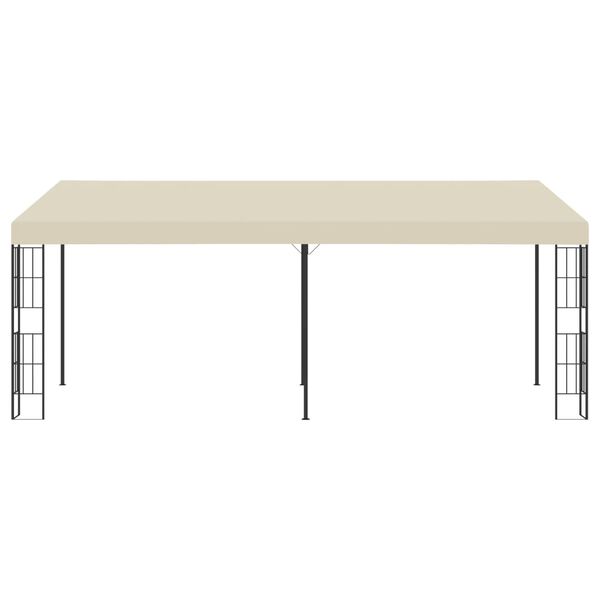 vidaXL Wall-mounted Gazebo 3x6 m Cream Fabric