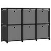 vidaXL Display Shelf | Black and grey | Fabric (100% polyester), steel | Medium